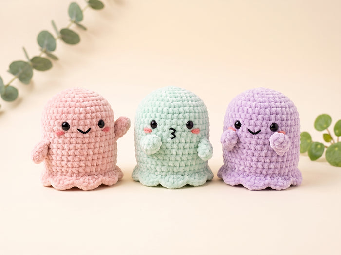 Crochet Ghost Pattern — Boo Crew Trio