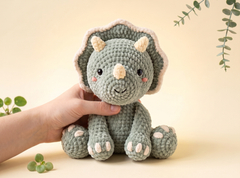 Triceratops Crochet Pattern – Tori the Dinosaur