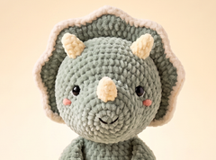 Triceratops Crochet Pattern – Tori the Dinosaur