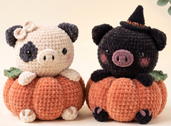Pumpkin Piglet Crochet Pattern – Willa and Nox