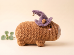Witchy Capybara Crochet Pattern – Amigurumi Plush